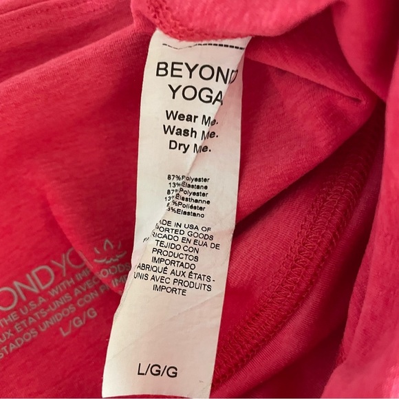 BEYOND YOGA Spacedye Keep Pace Pocket 7" Biker Short pink size large - Picture 7 of 13